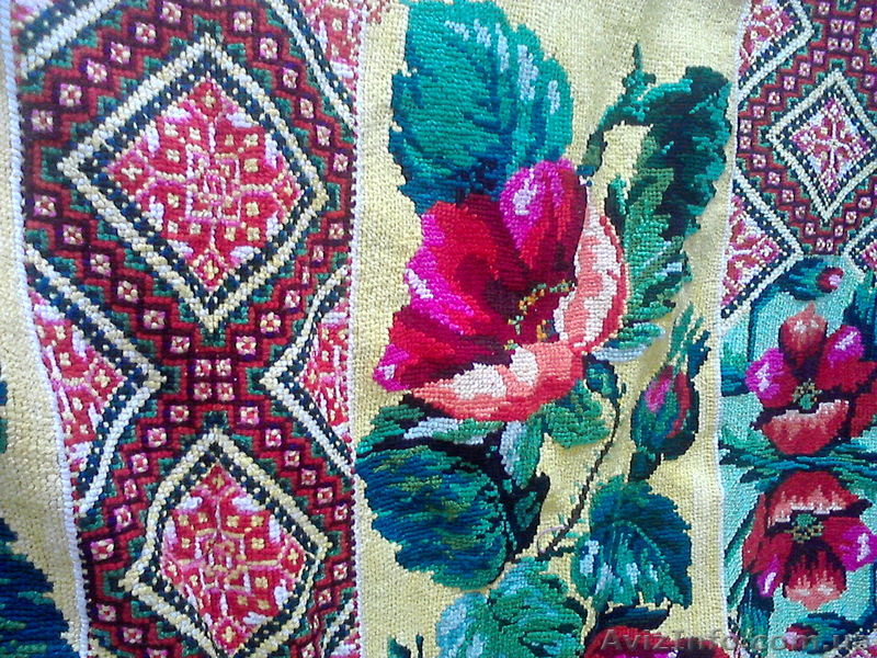 Машинная вышивка ковра 18