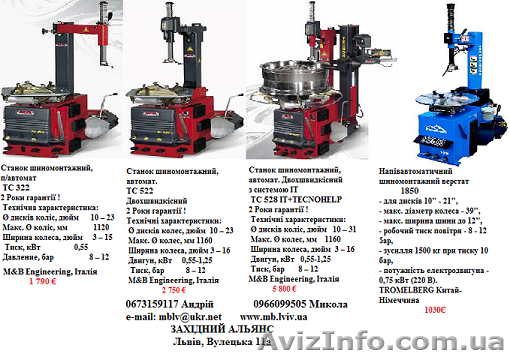 Станок шиномонтажний - <ro>Изображение</ro><ru>Изображение</ru> #1, <ru>Объявление</ru> #245253
