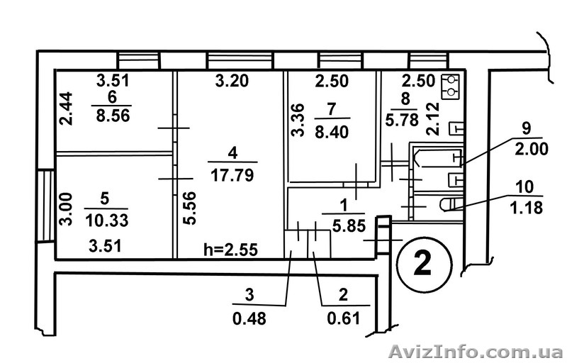 Продам квартиру 61 м2, угол Бутырина и Пролетарской, под коммерцию. - <ro>Изображение</ro><ru>Изображение</ru> #1, <ru>Объявление</ru> #1437777