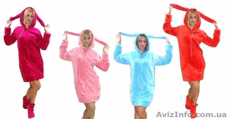 Женский халат "Ушки" оптом и в розницу - <ro>Изображение</ro><ru>Изображение</ru> #1, <ru>Объявление</ru> #1584673