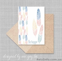 Открытки дизайнерские в крафт-конферте. - <ro>Изображение</ro><ru>Изображение</ru> #2, <ru>Объявление</ru> #1463171