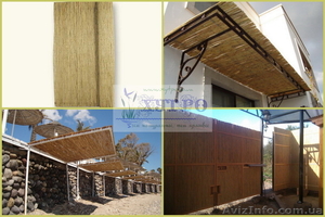 Камыш. Плиты из камыша. Камышовые маты. Камышовые снопы.