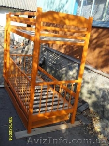   Масивная Двухъярусная кровать с дерева ольхи.