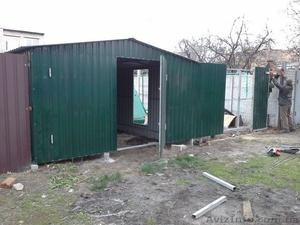 Металлический гараж из профнастила