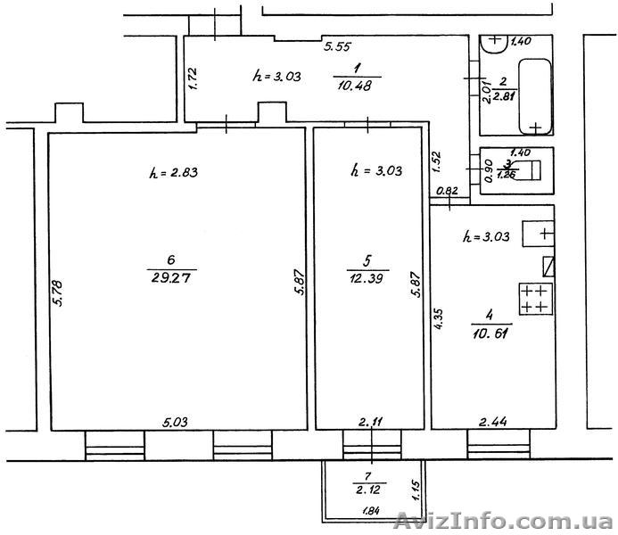 2-х комнатная квартира в центре Полтавы - <ro>Изображение</ro><ru>Изображение</ru> #3, <ru>Объявление</ru> #145090