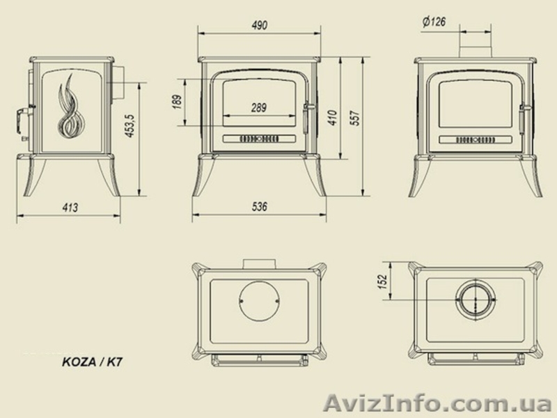 Печь Kratki koza K7 (7кВт) - <ro>Изображение</ro><ru>Изображение</ru> #2, <ru>Объявление</ru> #844263