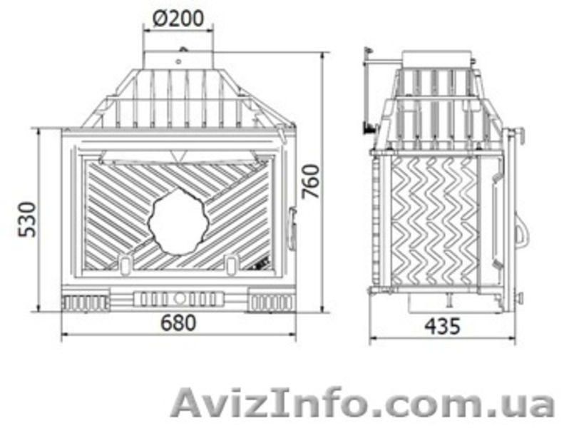 Каминная топка Kaw-Met W1 14 кВт - <ro>Изображение</ro><ru>Изображение</ru> #2, <ru>Объявление</ru> #845290