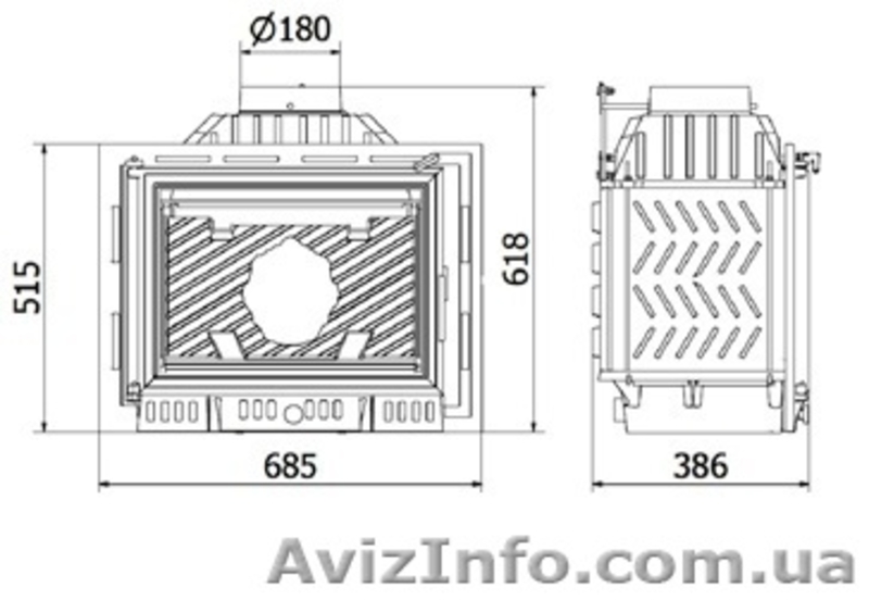 Каминная чугунная топка Kaw-Met W6 12 кВт - <ro>Изображение</ro><ru>Изображение</ru> #2, <ru>Объявление</ru> #850820
