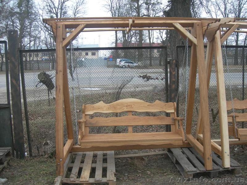 Садовые качели деревянные - <ro>Изображение</ro><ru>Изображение</ru> #3, <ru>Объявление</ru> #1243477