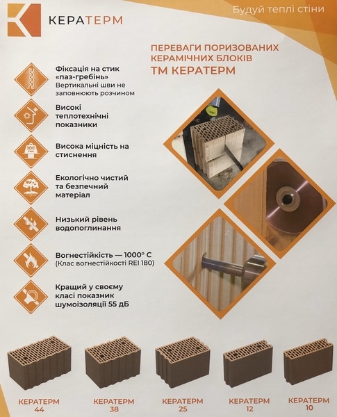 Керамоблок КЕРАТЕРМ (Кузьминецкая Строительная Керамика) - <ro>Изображение</ro><ru>Изображение</ru> #4, <ru>Объявление</ru> #1682978